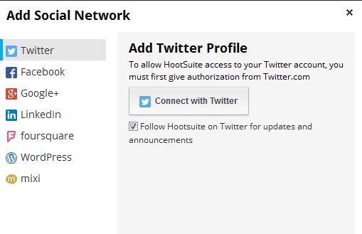 add social media hootsuite